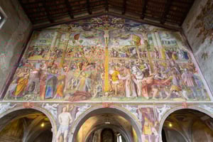 Dettaglio dell'affresco della Chiesa Santa Maria di Lugano